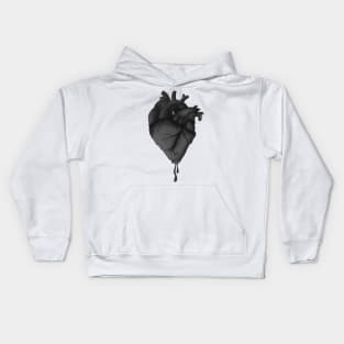 Anatomical Heart - Black and White Kids Hoodie